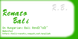 renato bali business card